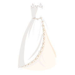 Wedding dress bride illustration
