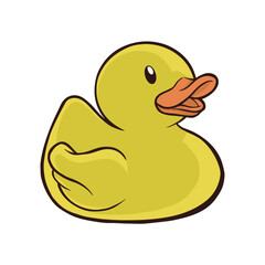 Yellow rubber duck illustration