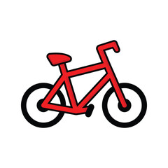 Bicycle Lineal Color Illustration Icon Vector for Transportation Design