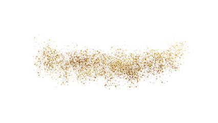 gold glitter sparkles dust particles on transparent background
