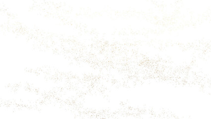 gold glitter sparkles dust particles on transparent background