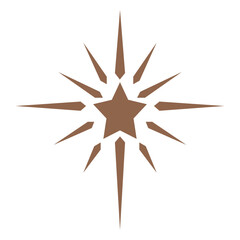 Shining star rays flat