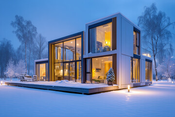 Arctic-ready modular micro-homes with insulated panels and reflective cladding designed for extreme cold climates.Compact modular homes with insulated panel systems, triple-glazed windows, snow reflec