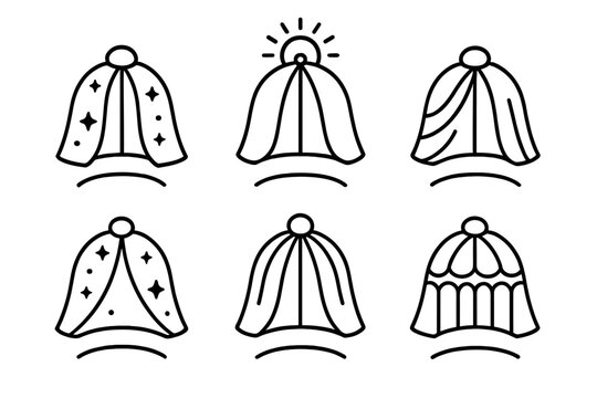 Celestial Garment Icons. Icons for: celestial vaulted garment icons, divine domed clothing forms, ethereal spherical fabric