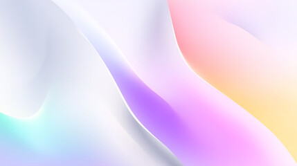 Obraz premium Soft Pastel Gradient Wave Background with Smooth Curves and Light Minimal Design