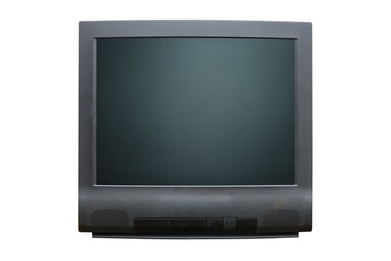 The old TV on the isolated.Retro technology concept.