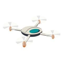 Flying quadcopter drone illustration drone