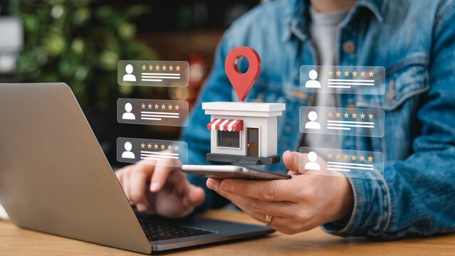 Boost your local business with amazing reviews and location based marketing on your phone and laptop for success and growth using online presence