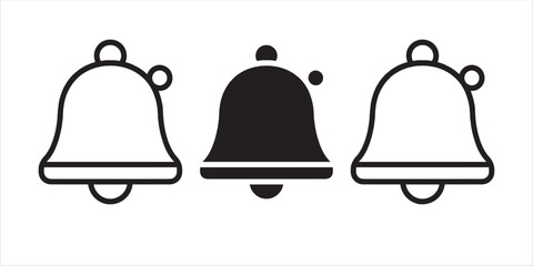 Notification bell vector icons. Incoming message. 