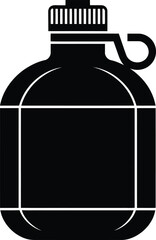 Canteen water bottle icon silhouette minimalist design isolated