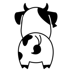 Cute cow back stroke