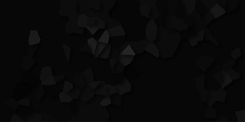 Fototapeta premium Dark abstract geometric mosaic pattern with irregular polygonal shapes and subtle 3D depth creating a textured background for design