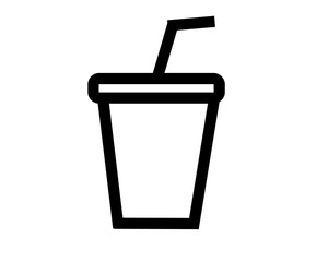 Minimalist drink icon simple flat vector design isolated on white background for web and mobile apps