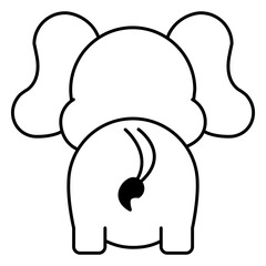 Cute elephant back stroke