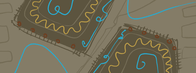 Minimal abstract. Picture for modern interiors. The picture is painted by hand on a tablet.