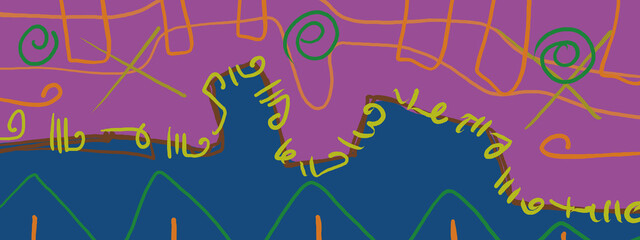 Minimal abstract. Picture for modern interiors. The picture is painted by hand on a tablet.