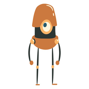 Pill sized cyclope robot character