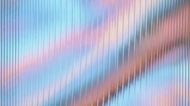 Seamless loop of abstract blurred shapes moving diagonally from top left to bottom right behind reeded glass texture, creating a modern office background
