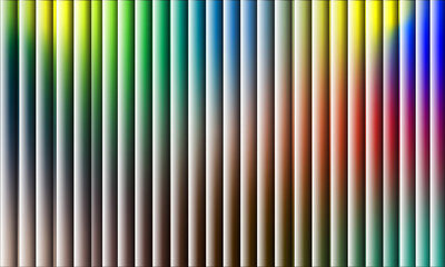 Abstract background with vertical 3D bars in a vibrant rainbow color gradient.
