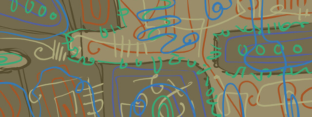 Minimal abstract. Picture for modern interiors. The picture is painted by hand on a tablet.