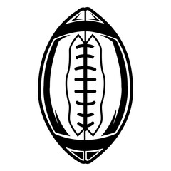 American football standing high contrast