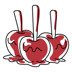 Caramel apples color stroke