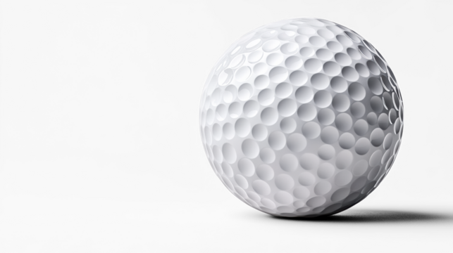 Golf ball on clear background for sports enthusiasts