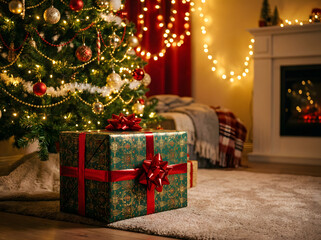 christmas tree with gifts