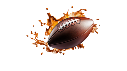 Football Splash on Transparent Background