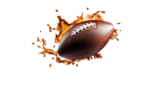 Football Splash on Transparent Background