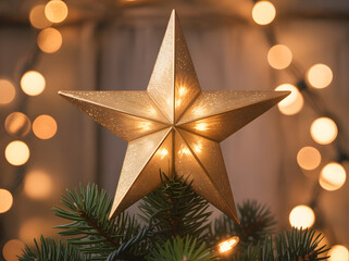 golden christmas tree