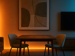 modern office interior with table