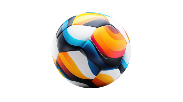 Colorful Abstract Ball on Transparent Background
