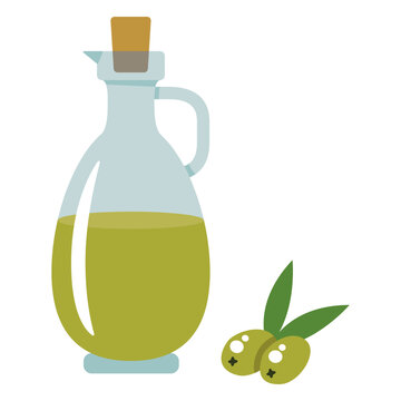 Olive oil jug illustration