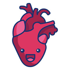 Happy heart cartoon