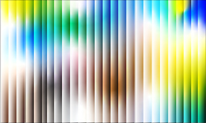 Abstract background with vibrant colorful vertical stripes and a glossy 3D effect.