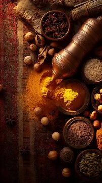 Aromatic Spices Still Life - Culinary Delights and Flavorful Ingredients.