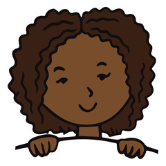 Smiling girl flat