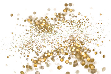 Shimmering Gold Sparkles Texture. Warm Glowing Particles Overlay. Magic Dust Effect.
