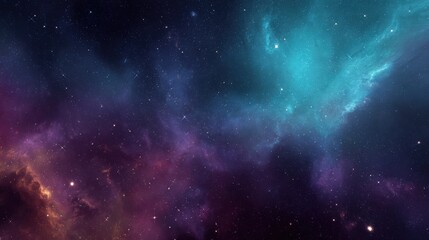 Obraz premium Cosmic Nebula Background with Purple, Blue, and Orange Hues for Science, Astronomy, and Space Exploration Projects