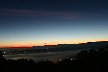 sunrise over the mountains