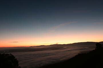 sunset over the mountains