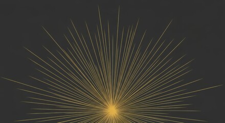 Abstract gold lines radiating from center against dark background visual graphic representation