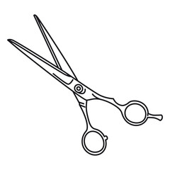 Hair shears salon stroke