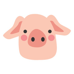 Pig head cute