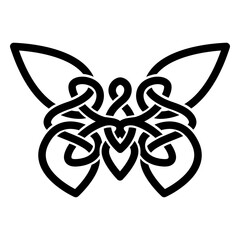 Naklejka premium Simple Celtic Butterfly Knot