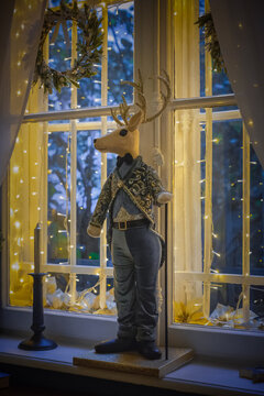 Christmas home decor, set-ups and decorations. Christmas spirit and home decor with a lot of details, in a warm and gentle light with a rich bokeh.