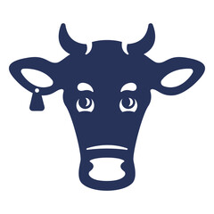 Frontal Cow Head Silhouette