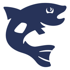 Naklejka premium Bass Trout Fish Silhouette