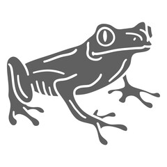 Naklejka premium Simple cut out tropical frog